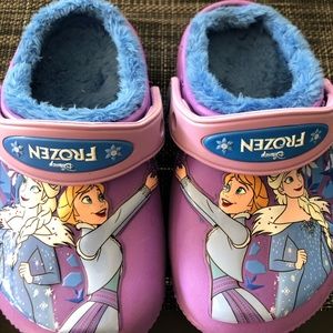 Barely worn Frozen Crocs - C7